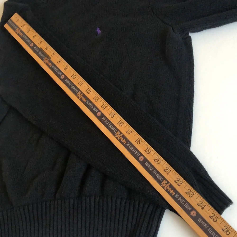 Polo Ralph Lauren Black Crewneck Sweater XL Ralph Lauren Cotton Basic Sweater